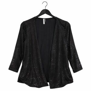 Elegant Black Sequin Women's Jacket